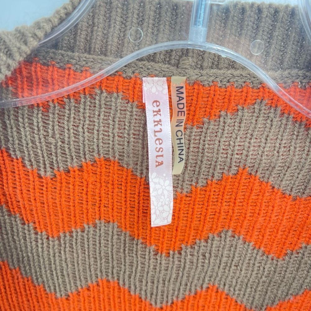 Ekklesia Women's Open-front Ribbed Knit Cardigan Free Size Small medium - Picture 5 of 12